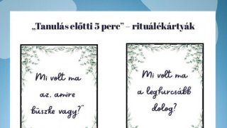 Tanulás előtti 5 perc – rituálékártyák